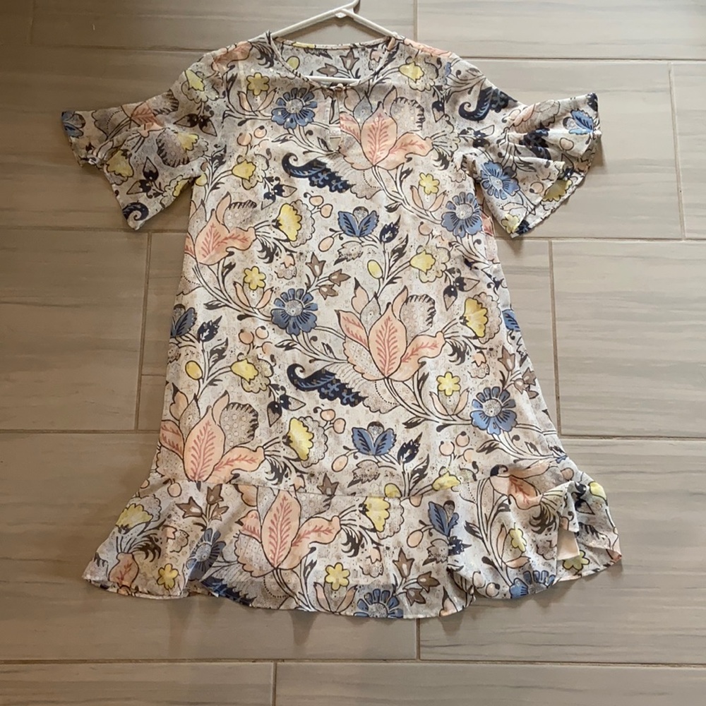 Floral flounce dress